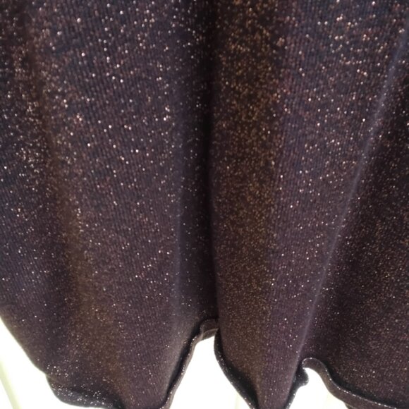 Lane Bryant Holiday Design Collection Metallic Bronze Weaving Dark Brown Sweater - Picture 7 of 9